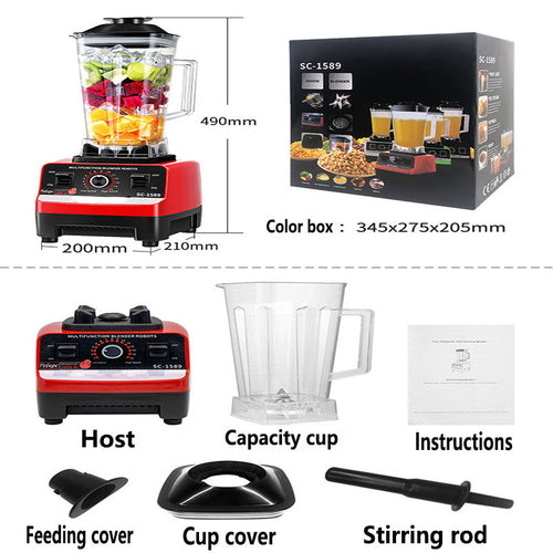 Blender de bucatarie profesional Capacitate 2.5L, 4500W