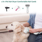 Perie pentru animale 2 in 1, functie de uscator de par