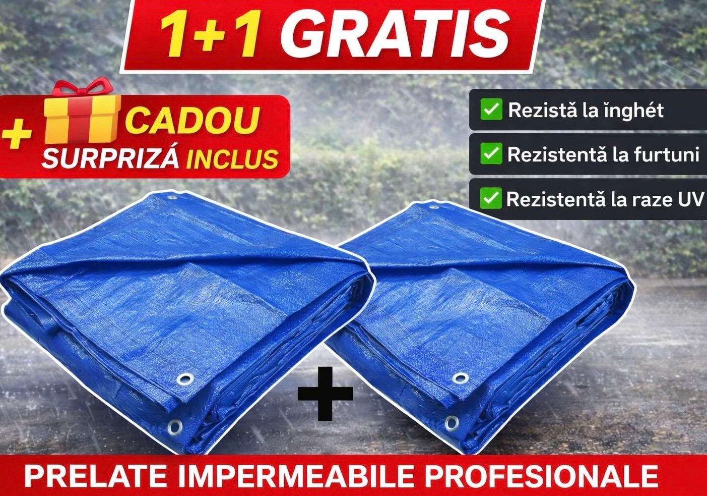 1 + 1  GRATIS - Prelata Super Rezistenta Pentru Ploaie si Acoperit Suprafete