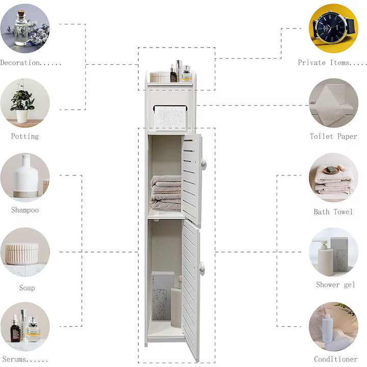 Dulap pentru Baie cu Suport de Hartie